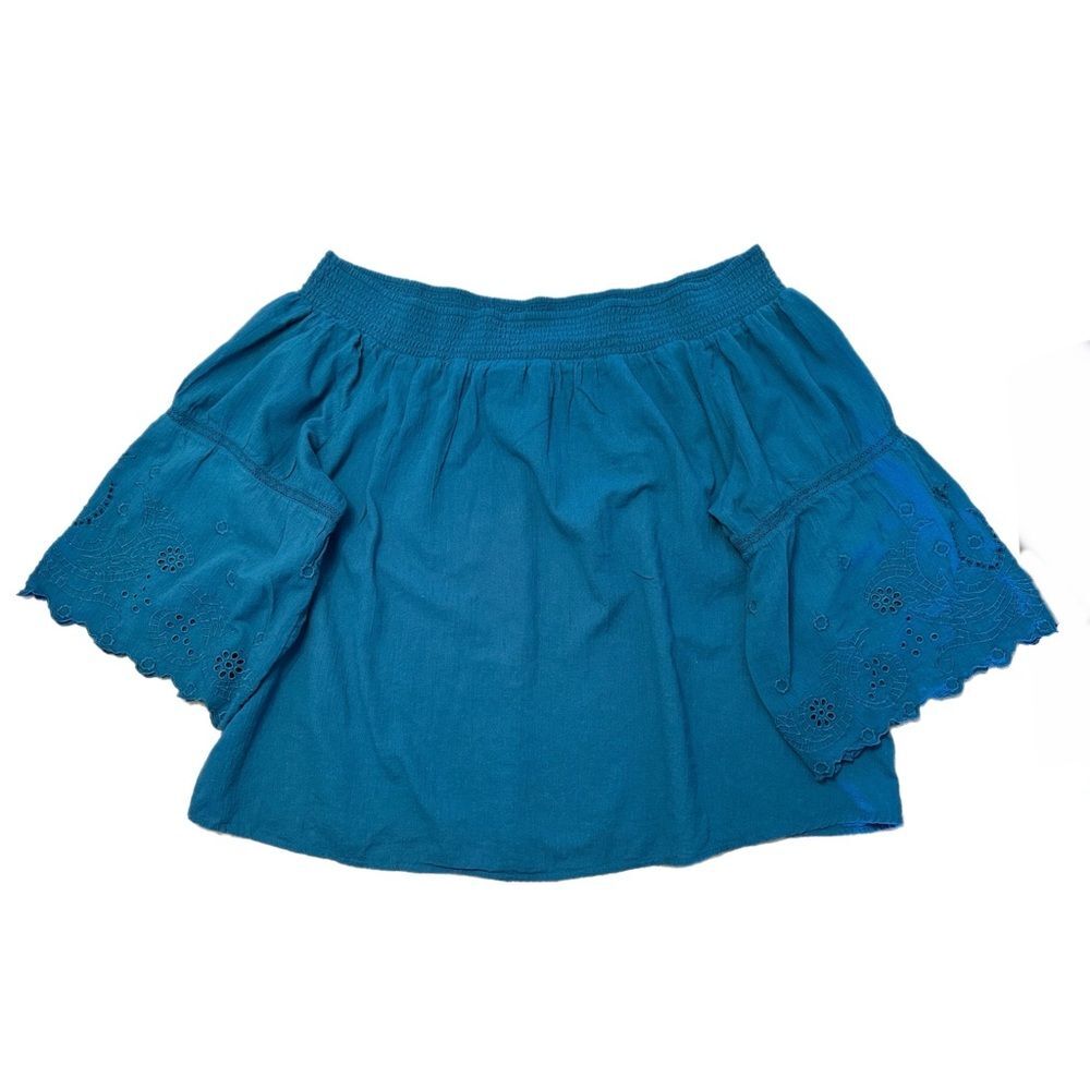 Lane Bryant Off The Shoulder Blue Top Size 26 / 28
